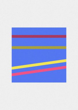 Mercan Mavisi Rengi Çizgileri Aşan Üretken Sanat Biçimi Renkli Çizimler