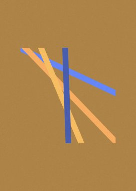 Chamois renk kesişen çizgiler üretken sanat stili renkli illüstrasyon