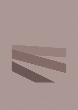 monokrom rastgele geçiş çizgileri üretken sanat tarzı renkli logo illüstrasyonu