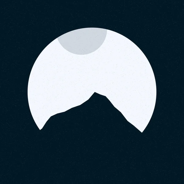Kühle Graue Farbe Berge Felsen Silhouette Kunst Logo Design Illustration — Stockvektor
