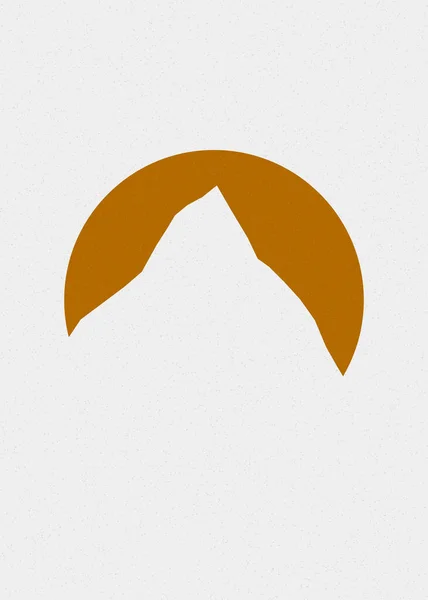 Purpurová Barva Hory Skály Silueta Umění Logo Design Ilustrace — Stockový vektor