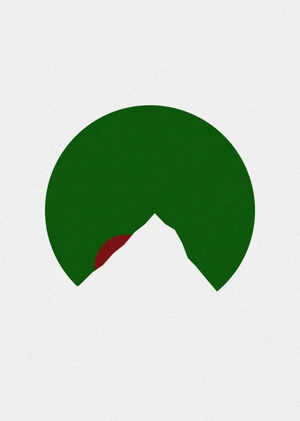 Maroon Väri Vuoret Kiviä Siluetti Art Logo Suunnittelu Kuvitus — vektorikuva