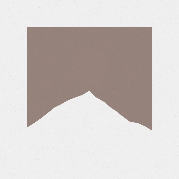 Deniz Köpüğü Yeşili Renkleri Dağlar Kayalar Siluet Sanat Logosu Tasarımı — Stok Vektör