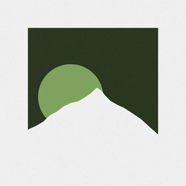 Kolorowe Skaliste Góry Sylwetka Sztuka Logo Projekt Ilustracja — Wektor stockowy