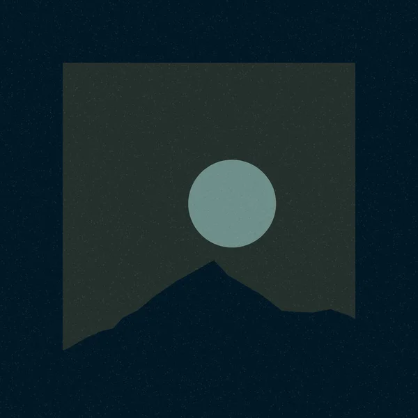 Colorful Rocky Mountains Silhouette Art Logo Design Illustration — Stock Vector