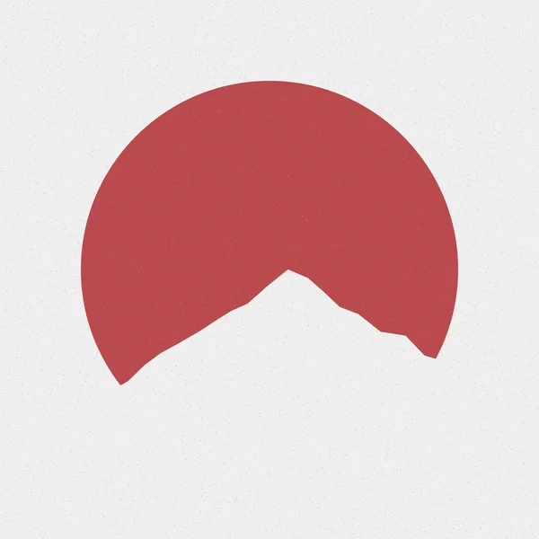 Cranberry Cor Vermelha Montanhas Rochas Silhueta Arte Logotipo Design Ilustração —  Vetores de Stock