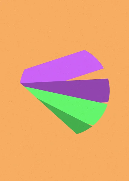 Chamois Χρώμα Διασχίζοντας Γραμμές Generativeart Στυλ Πολύχρωμη Απεικόνιση — Διανυσματικό Αρχείο
