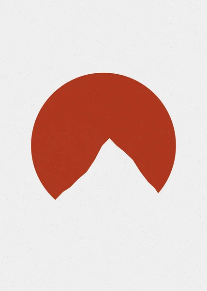 Purpurrote Farbe Berge Felsen Silhouette Kunst Logo Design Illustration — Stockvektor