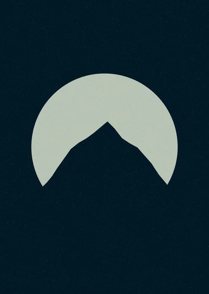 Seafoam Cor Montanhas Pedras Silhueta Arte Logotipo Design Ilustração —  Vetores de Stock