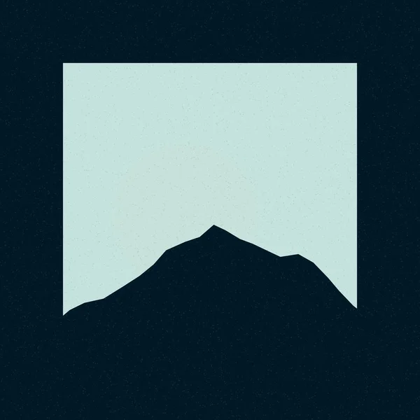 Opal Blue Kolor Góry Skały Sylwetka Sztuka Logo Projekt Ilustracja — Wektor stockowy
