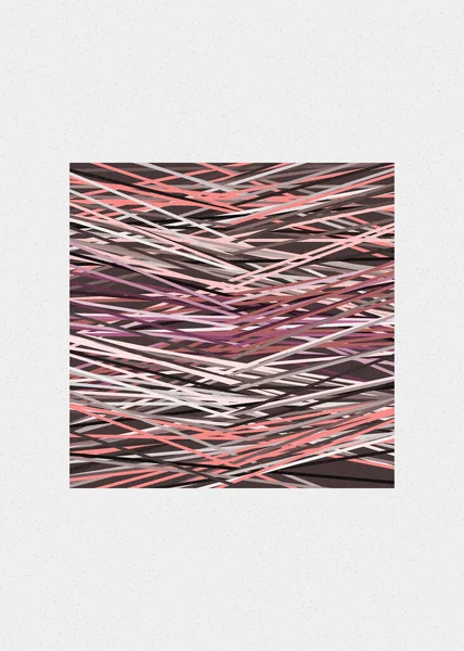 Rose Couleur Pêche Lignes Croisement Style Generativeart Illustration Colorée — Image vectorielle