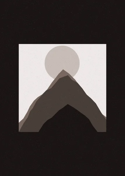 Montanhas Rochosas Coloridas Silhueta Arte Logotipo Design Ilustração —  Vetores de Stock