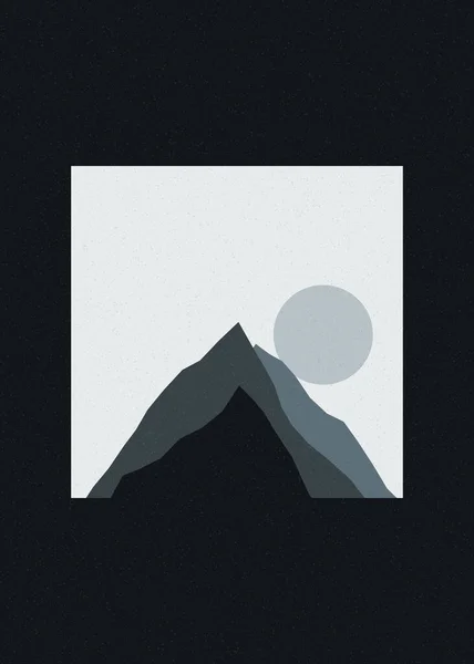 Montagnes Rocheuses Colorées Silhouette Art Logo Conception Illustration — Image vectorielle