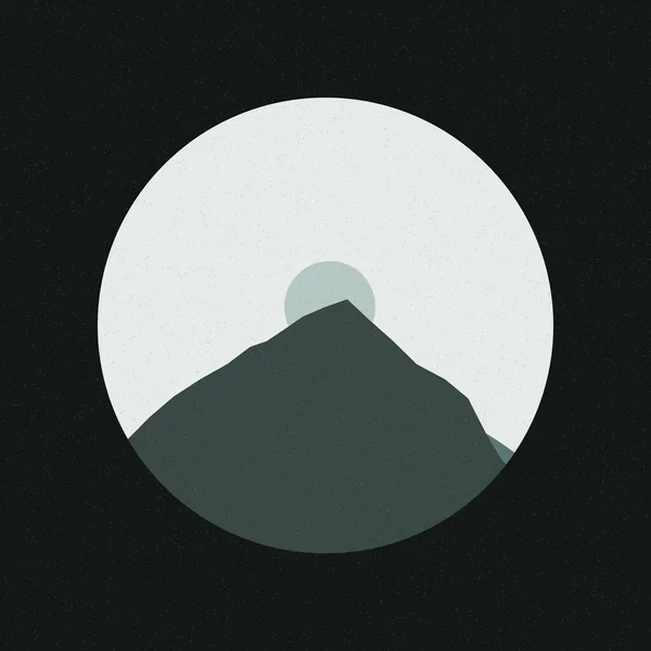 Красочные Силуэты Скалистых Гор Дизайн Логотипа — стоковый вектор