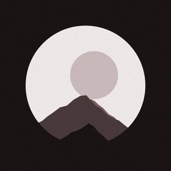 Montanhas Rochosas Coloridas Silhuetas Arte Logotipo Design Ilustração —  Vetores de Stock