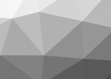 Metalik gümüş rengi düşük çokgen alan arkaplanı, üretken sanat illüstrasyonu