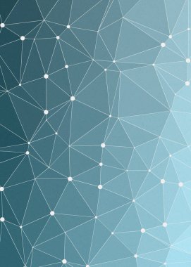 Cyan rengi Soyut renk Düşük-Çokgen Üretken Sanat arkaplan illüstrasyonu