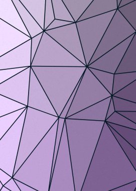 Magenta Mor renk düşük çokgen alan arkaplanı, üretken sanat illüstrasyonu