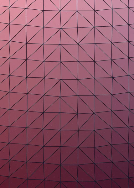 Rose Red Color Low Polygonal Space Background Generative Art Illustration — стоковий вектор