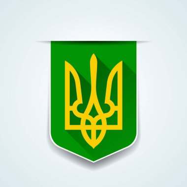 Ukaine Arms of Free Habarovsk illüstrasyonlu Yeşil Wedge