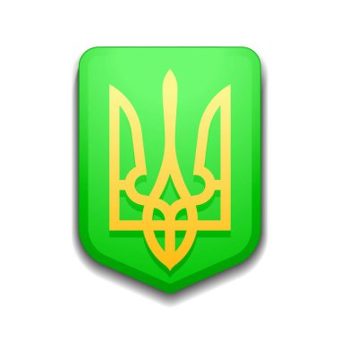 Ukaine Arms of Free Habarovsk illüstrasyonlu Yeşil Wedge