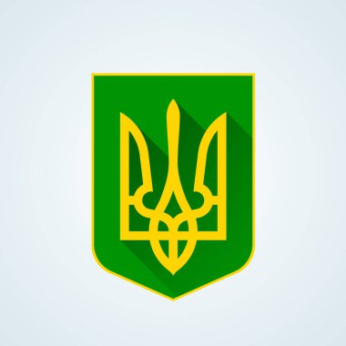 Ukaine Arms of Free Habarovsk illüstrasyonlu Yeşil Wedge