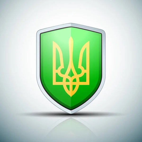 Cunha Verde Com Ukaine Brasão Armas Ilustração Habarovsk Livre — Vetor de Stock
