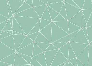 İrlanda Yeşil Rengi Düşük Çokgen Alan Arkaplanı, Üretken Sanat Çizimi