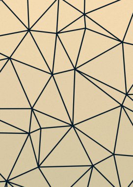Açık Altın rengi düşük çokgen alan arkaplanı, üretken sanat illüstrasyonu