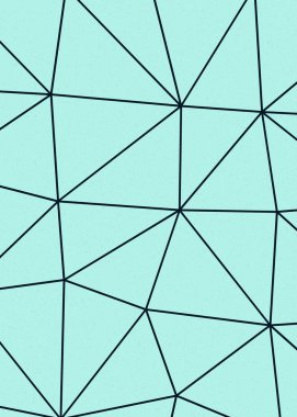 Turkuaz renk düşük çokgen alan arkaplanı, üretken sanat illüstrasyonu
