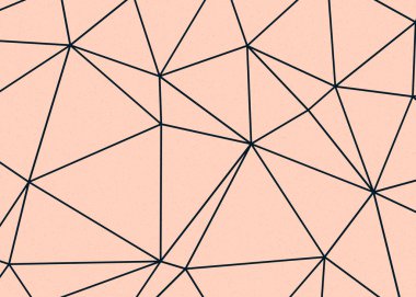 Turuncu kırmızı renk düşük çokgen alan arkaplanı, üretken sanat illüstrasyonu