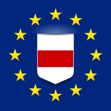 Beyaz Rusya Cumhuriyeti, AB bayrak illüstrasyonlu beyaz-beyaz ulusal bayrak