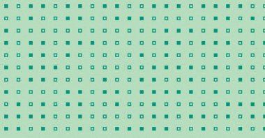 Piksel ve geometrik küçük şekillerin yeşil vektör çizimi, arkaplan