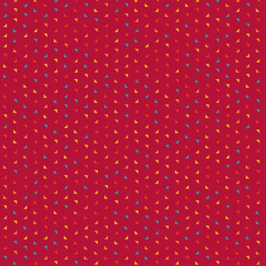 piksellerin kırmızı vektör çizimi ve geometrik küçük şekiller, arkaplan