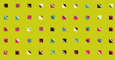 Soyut renkli yarım ton geometrik üretken sanat arka planı, vektör illüstrasyonu 