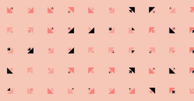 Soyut renkli yarım ton geometrik üretken sanat arka planı, vektör illüstrasyonu 