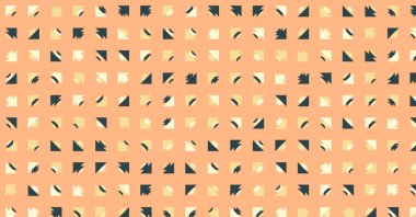 Soyut renkli yarım ton geometrik üretken sanat arka planı, vektör illüstrasyonu 