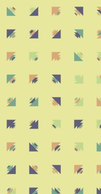 Soyut renkli yarım ton geometrik üretken sanat arka planı, vektör illüstrasyonu 