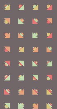 Soyut renkli yarım ton geometrik üretken sanat arka planı, vektör illüstrasyonu 