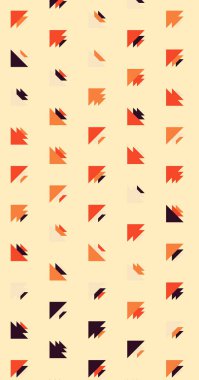 Soyut renkli yarım ton geometrik üretken sanat arka planı, vektör illüstrasyonu 