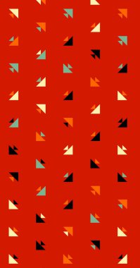 Soyut renkli yarım ton geometrik üretken sanat arka planı, vektör illüstrasyonu 