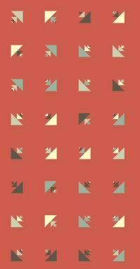 Soyut renkli yarım ton geometrik üretken sanat arka planı, vektör illüstrasyonu 