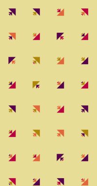 Soyut renkli yarım ton geometrik üretken sanat arka planı, vektör illüstrasyonu 