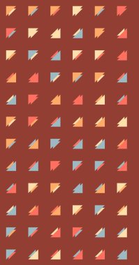 Soyut renkli yarım ton geometrik üretken sanat arka planı, vektör illüstrasyonu 