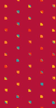 Soyut renkli yarım ton geometrik üretken sanat arka planı, vektör illüstrasyonu 