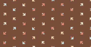 Soyut renkli yarım ton geometrik üretken sanat arka planı, vektör illüstrasyonu 