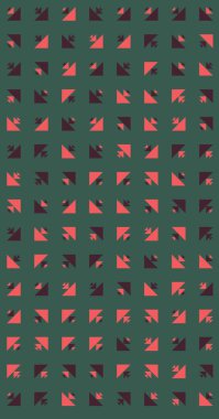 Soyut renkli yarım ton geometrik üretken sanat arka planı, vektör illüstrasyonu 