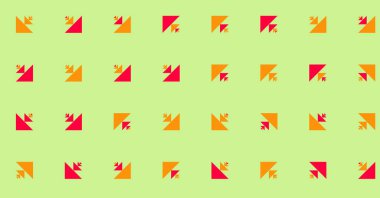 Soyut renkli yarım ton geometrik üretken sanat arka planı, vektör illüstrasyonu 