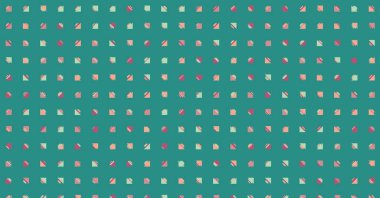 Soyut renkli yarım ton geometrik üretken sanat arka planı, vektör illüstrasyonu 