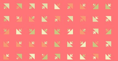 Soyut renkli yarım ton geometrik üretken sanat arka planı, vektör illüstrasyonu 